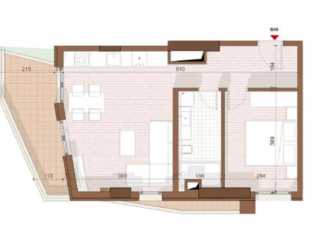 Apartament 1+1+ weranda na sprzedaż w Shëngjin — zdjęcie 3