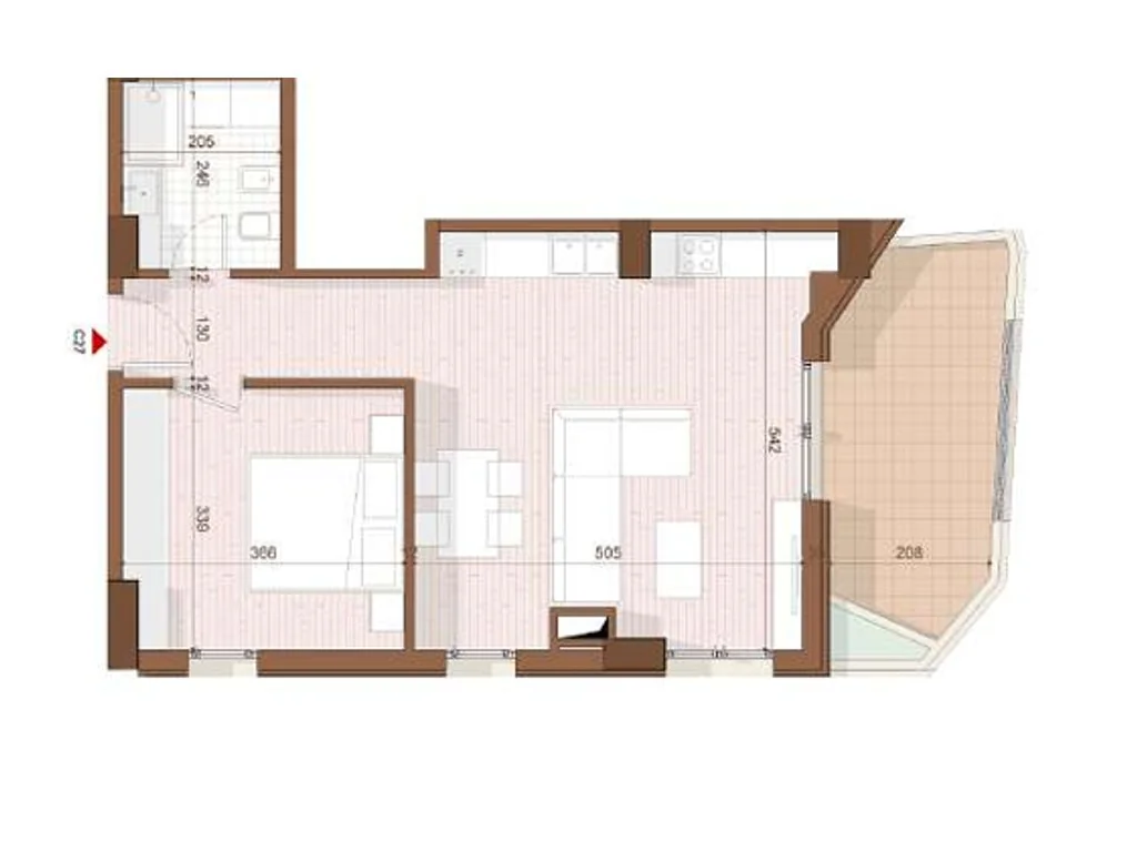 Apartament 1+1+ weranda na sprzedaż w Shëngjin — zdjęcie 3